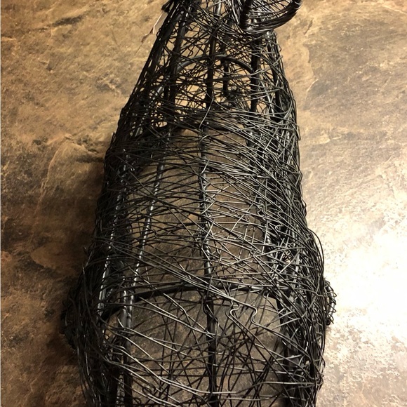 Threshold Black Wire Rabbit Statue Topiary Base Garden Easter Bunny Decor New - Picture 5 of 8